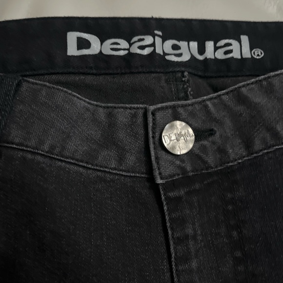 NWT - Desigual Men’s Patchwork Slim Straight Jeans - Size 36 - Picture 6 of 13